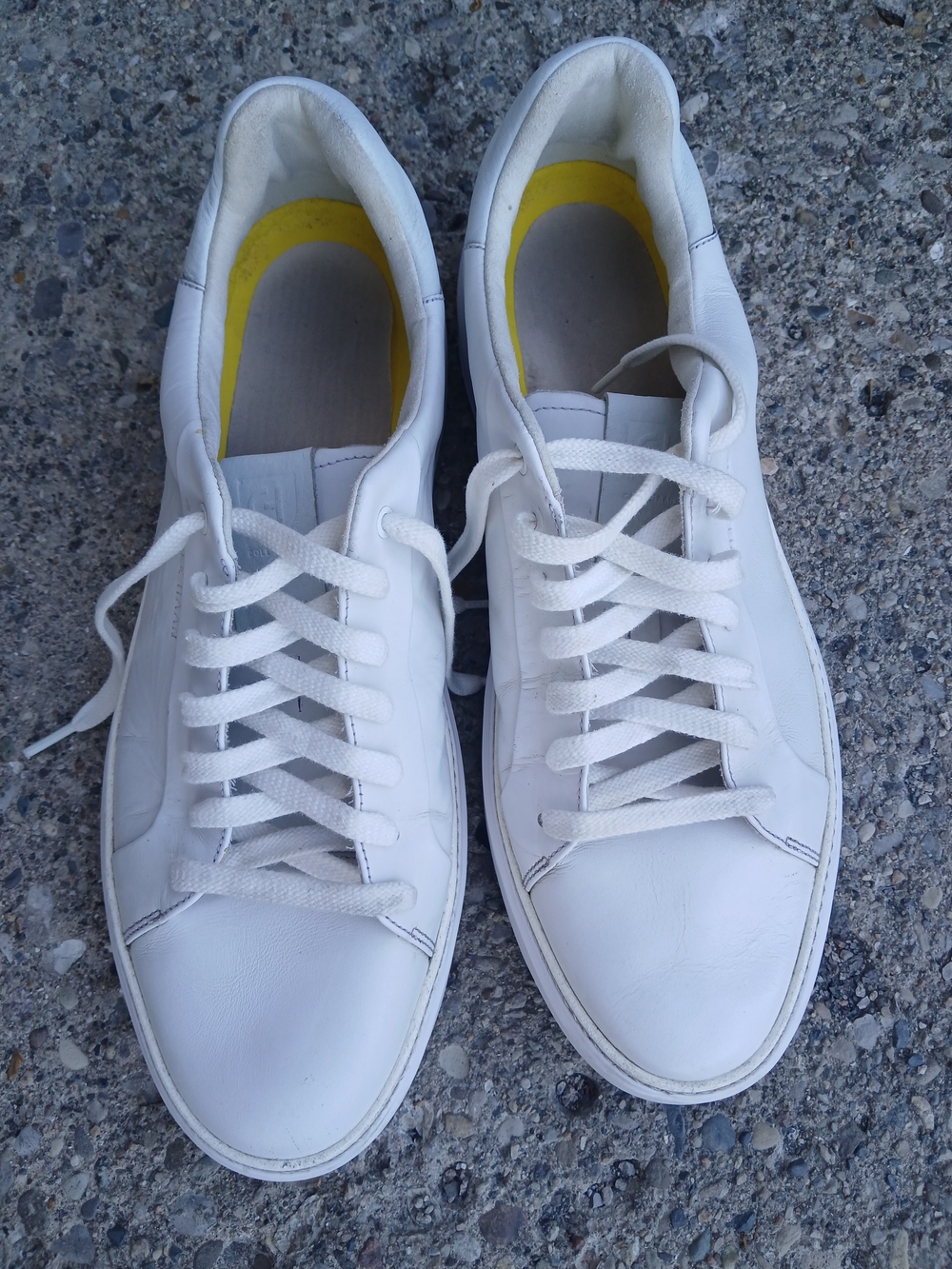 Size 14 Cole Haan Men's White Low-Top Lace-Up Sneakers